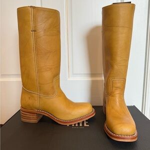 Frye Campus Boots in banana color